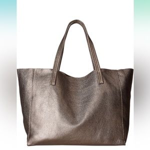 KURT GEIGER London Violet Leather Tote in Gunmetal NWT